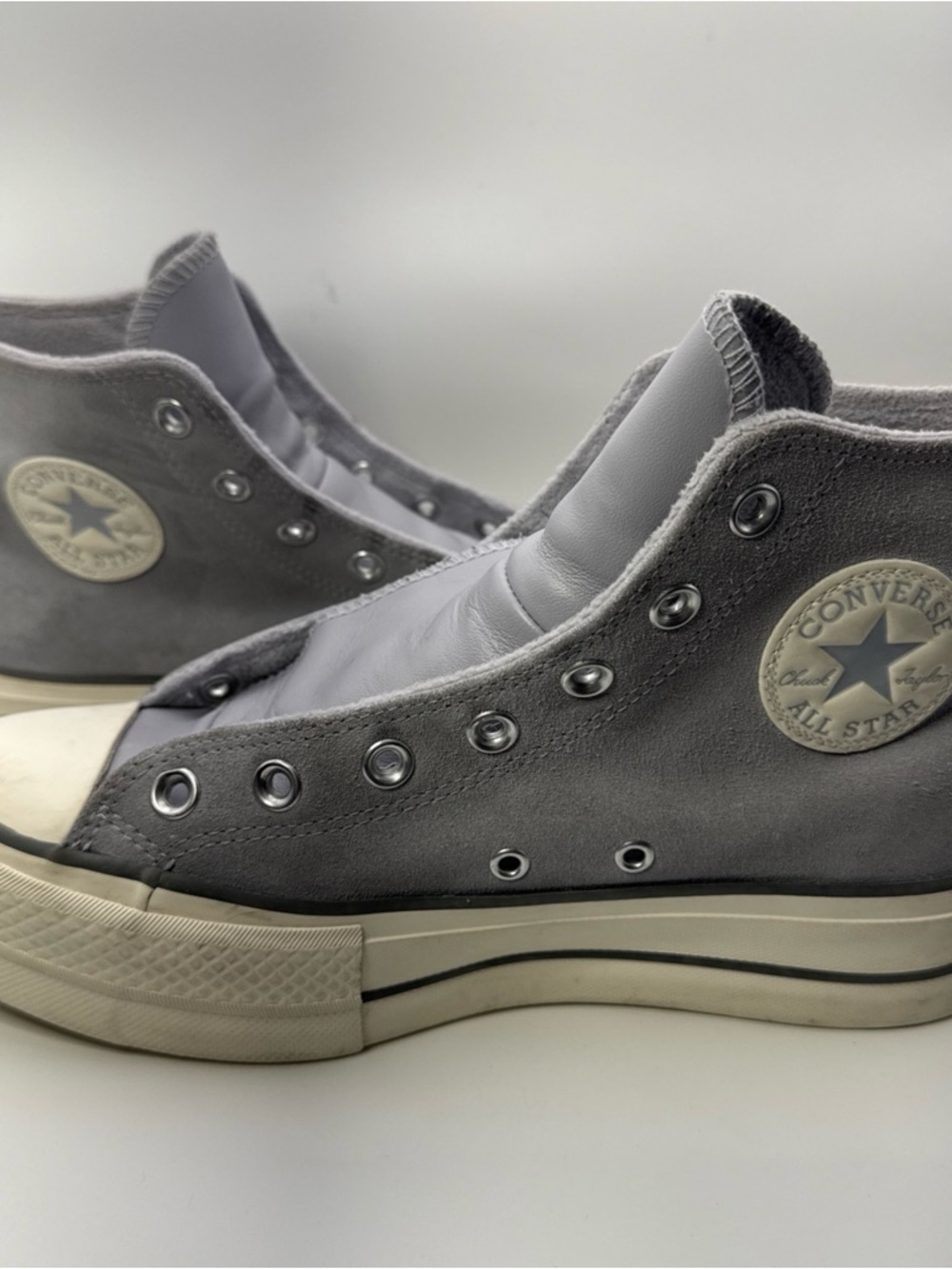 CONVERSE Chuck Taylor All Star Lift Platform Suede Grey A03251C Women Size 8.5